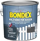 Bondex Holzfarbe für Außen, 2,5 L, Anthrazit, für ca. 25 m², Wetter- &...
