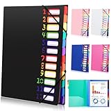 Tatxmalv A4 Dokumentenmappe, Fächermappe, Dokumentenmappe mit 12 Fächer, Mappe...