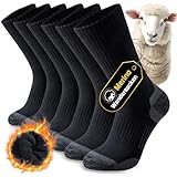 Niorasen Merino Wandersocken Herren Damen, 3 Paar Outdoor Trekkingsocken,...