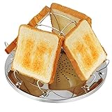 4 Scheiben Camping Toaster mit faltbarem Ständer Poröses Tablett Brot Toaster...