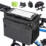 LEMEGO Lenkertasche mit Adapter für E Bike und Fahrrad 5.3 L Lenker...