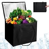2 Stück Kühltasche Groß, 30L Große Kühltasche Faltbar Einkaufstasche...