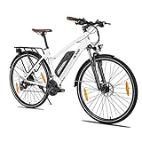 HILAND 28 Zoll Citybike Elektrofahrrad, 7-Gang Shimano Kettenschaltung E-Bike,...