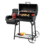 tepro Smoker Biloxi (Holzkohle-Grillwagen mit Rollen) zum Räuchern, BBQ,...