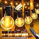 JEYMORKEY Lichterkette LED Außen Strom Outdoor - 30M 100FT G40 Glühbirnen...