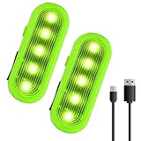 LED Blinklicht Sicherheitslicht USB Aufladbar - 2er Sicherheit Licht Set für...