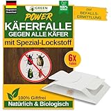 Käfer Falle mit Spezial-Lockstoff - 6X Käfer Fallen - umweltfreundlich alle...