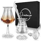 Dramaze - Premium Whisky Gläser Set, 4-teiliges Whisky Set mit Nosing Glas,...