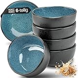 Moritz & Moritz ORGANIC Müslischalen Set 6-teilig Blau, Steingut Bowls im...
