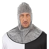 W WIDMANN MILANO Party Fashion 3287A - Mittelalterliche Ritterkapuze, Silber,...