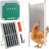 Agrarzone automatische Solar Hühnertür Hühnerklappe mit Schieber 30 x 40 cm |...