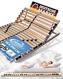 Coemo 7-Zonen Lattenrost Ergo K 90x200 Lattenrahmen mit verstellbarem Kopfteil...