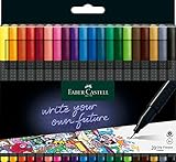 Faber-Castell 151620 Box mit 20 Grip Finelinern, 0,4mm Fineliner Stifte mit...