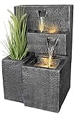 Springbrunnen 'Grada' Bepflanzbar mit LED Beleuchtung, Wasserfall Gartenbrunnen...