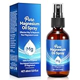 Magnesium Spray 60 ml, Magnesiumöl für Füße, Körper, Haut, Schlaf, Angst,...