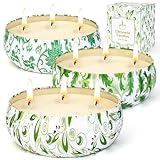 300Std Citronella Kerze Outdoor, 3 x 400ml Citronella Kerzen Groß mit 3 Docht...
