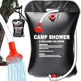 Retoo Campingdusche, 20L / 5 Gallonen, Solarbetrieben Solar Dusche Tasche, Solar...