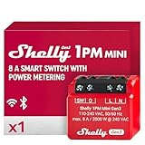 Shelly 1PM Mini Gen3 | WLAN Smart Relais Schalter | 1 Kanal 8A | Strommessung |...