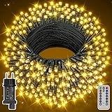 Ollny Lichterkette außen 20M 200 LED Lichterkette Weihnachtsbaum außen innen...