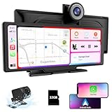 10,26 Zoll Carplay und Android Auto Display mit Wireless CarPlay & Android Auto,...