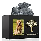 The7boX Tierurnen für Hunde Urne Hund Holz Schwarz Hunde Urne Kommt mit...