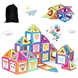 mysoler Magnetische Bausteine 58 Teile – Magnetspielzeug mini Magnetbausteine...
