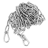 JIEHIN 2 Stück 2M Edelstahlkette 3mm mit 4 Karabinerhaken, 304 Rostfreie...