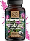 Mariendistel Kapseln -1500mg je Tagesdosis - WICHTIG: 25:1 Extrakt (=37500mg...