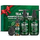 Teebaum-Shampoo- und Spülungsset, mit 100% reinem Teebaumöl gegen...