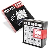 Kyto Bingo Karten Set 500 Stück - 500 Verschiedene Karten (12,5cm x 13cm) Set...