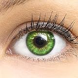Grüne Farbige Kontaktlinsen Fresh Mint Grün Sehr Stark Deckende SILIKON...