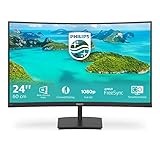 PHILIPS 241E1SCA - 24 Zoll FHD Curved Monitor, FreeSync (1920x1080, 75 Hz, VGA,...