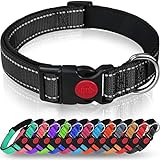 Taglory Hundehalsband, Weich Gepolstertes Neopren Nylon Hunde Halsband für...