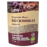 LOOV Bio Buchweizengrütze glutenfrei, 1 kg, roh, nicht wärmebehandelt, alle...