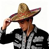 Brandsseller Sombrero Strohhut Ø 40 cm – Sonnenhut für Damen & Herren –...