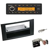 Continental TR7412UB-OR Autoradio BT RDS USB MP3 + Radioblende + Fach schwarz +...