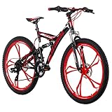 KS Cycling Mountainbike Fully 26' Topspin schwarz-rot RH 51 cm