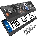 L & P Car Design L&P A162 2 x Kennzeichenhalter in schwarz Nummernschild...