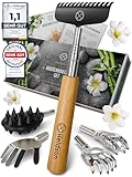 HELDSON® Rückenkratzer Holz EXTRA STABIL [6 Kratzvarianten] - Kratzhand...