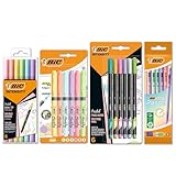 BIC Schreibwaren Set Pastell à 23: 6 Textmarker, 5 Fineliner, 6 Bleistifte, 6...