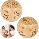 WERIGONI 2 Stück Essenswürfel aus Holz – Date-Night-Spiel, kreative...