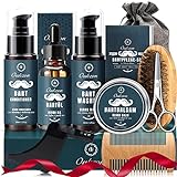Bartpflege Set für Männer, Oukzon 10 in 1 Hochwertig Bart Weihnachtsgeschenke-...