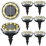 LuJasi Solar Bodenleuchte, Solar Gartenleuchten für Außen IP65 Wasserdicht,...