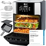 Balter Heißluftfritteuse Airfryer, 12 Liter XXL, Mini Backofen, Dörrautomat,...