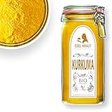 KURKUMA PULVER BIO | EDEL KRAUT 100% reines BIO Curcuma Pulver im Premium Glas -...