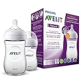 Philips Avent Natural-Babyflasche mit Sauger mit langsamem Nahrungsfluss (Modell...