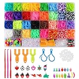 Beihre Loom Bänder Set, 2500+ Bunte Gummibänder Kit,DIY Armbänder Selber...