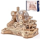 ROKR 3D Puzzle Holz Kugelbahn Modellbausatz,Gear Ball Challenge...