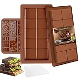 3 Stück Schokoladenform, Silikonform für Schokolade, Tief, Mit Abstreifer...