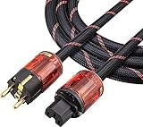 Brollitest Hi-Fi-Netzkabel 1,5 m OFC-High-End-Netzkabel Doppelt geschirmtes...